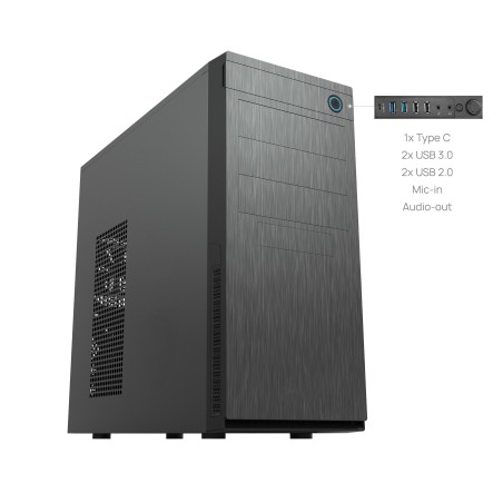 Chieftec Elox Series HC-10B-OP Tower ATX Sort